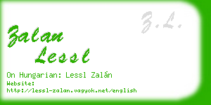 zalan lessl business card